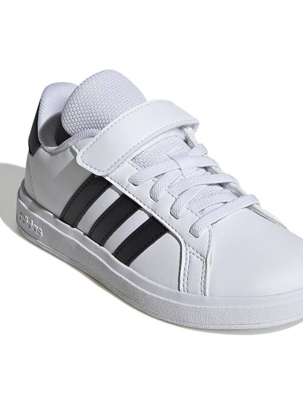 Adidas Grand Court 2.0 EL C Kids Size 2.5 White Black Sneakers NWT